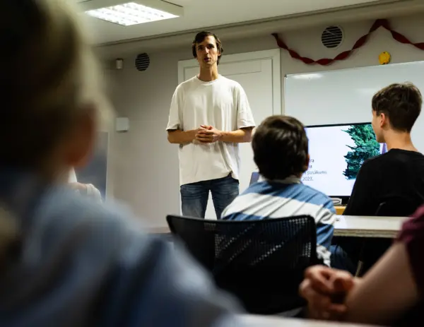Workshop for school kids in September 2023, with Rudis Rubenis. Photo: Benjamin Hesselholdt