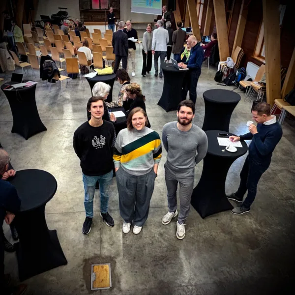 Our Desire team in Riga. From left: Rudis Rubenis, Arnita Verza, and Emils Zinkevics. Photo: Hanne Kokkegård, DTU Compute